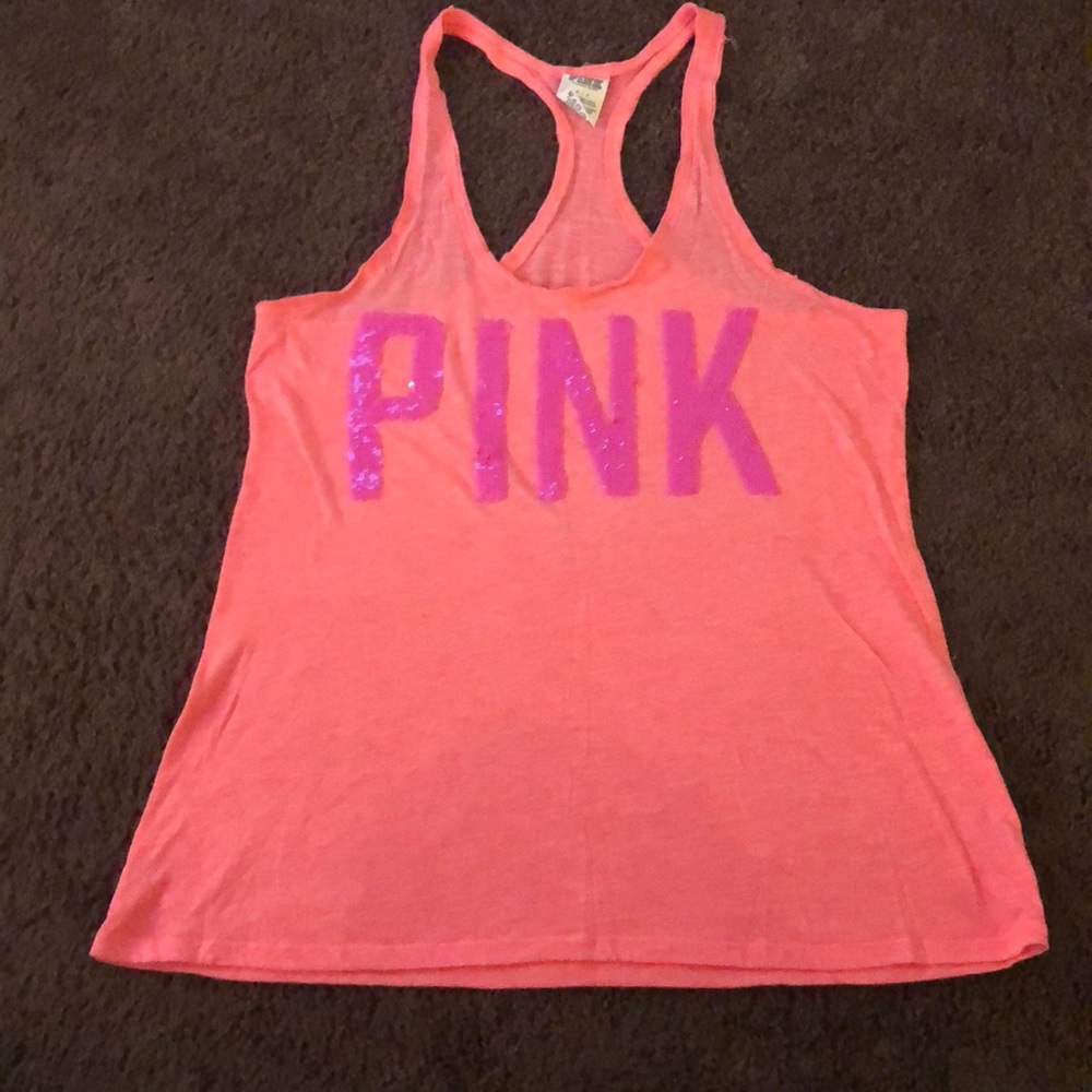 sequins PINK VICTORIA SECRET tank top